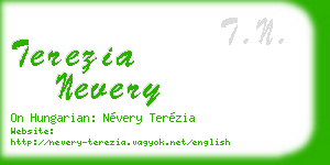 terezia nevery business card