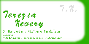 terezia nevery business card